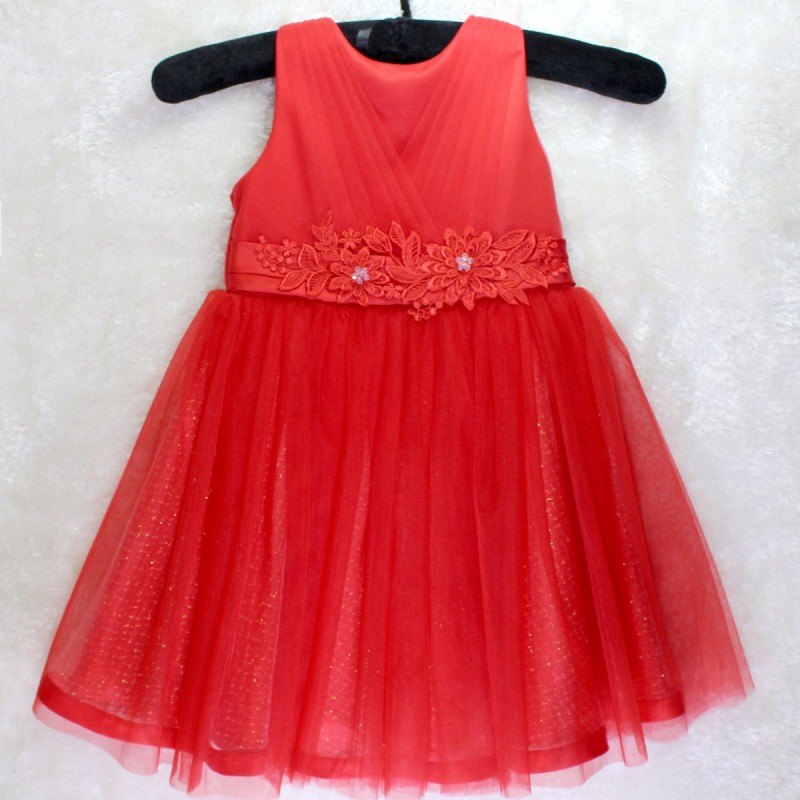xưởng may quần áo trẻ em giá sỉ Veco - đầm công chúa Ruby màu đỏ