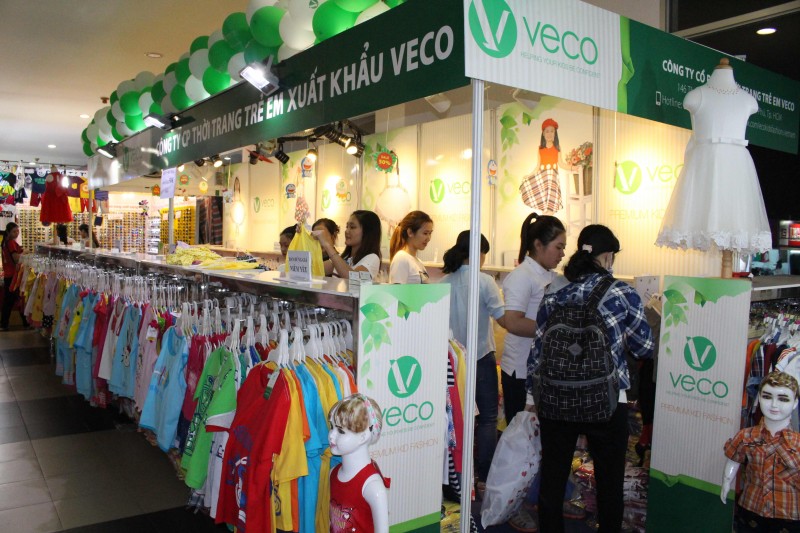 Xưởng may quần áo trẻ em giá sỉ VECO - tham gia hội chợ 2017