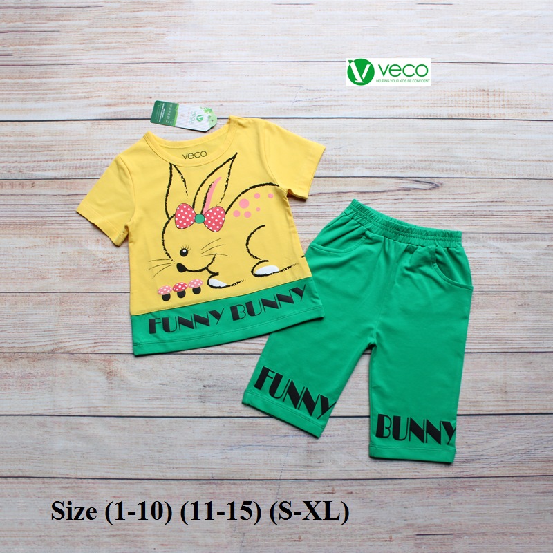 Xưởng may quần áo trẻ em giá sỉ VECO - bộ lửng thỏ nấm (6)