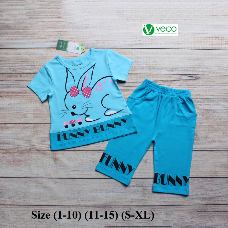 Xưởng may quần áo trẻ em giá sỉ VECO - bộ lửng thỏ nấm (7)