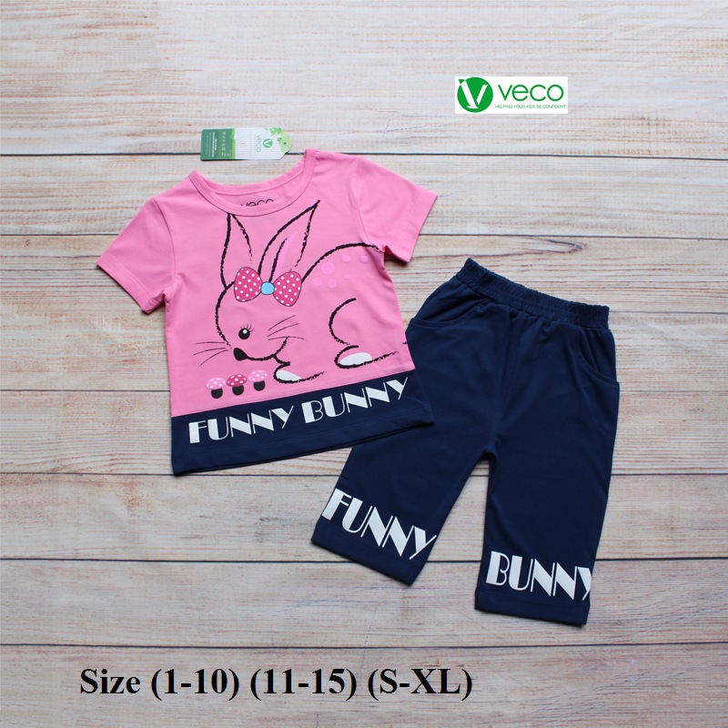 Xưởng may quần áo trẻ em giá sỉ VECO - bộ lửng thỏ nấm (8)