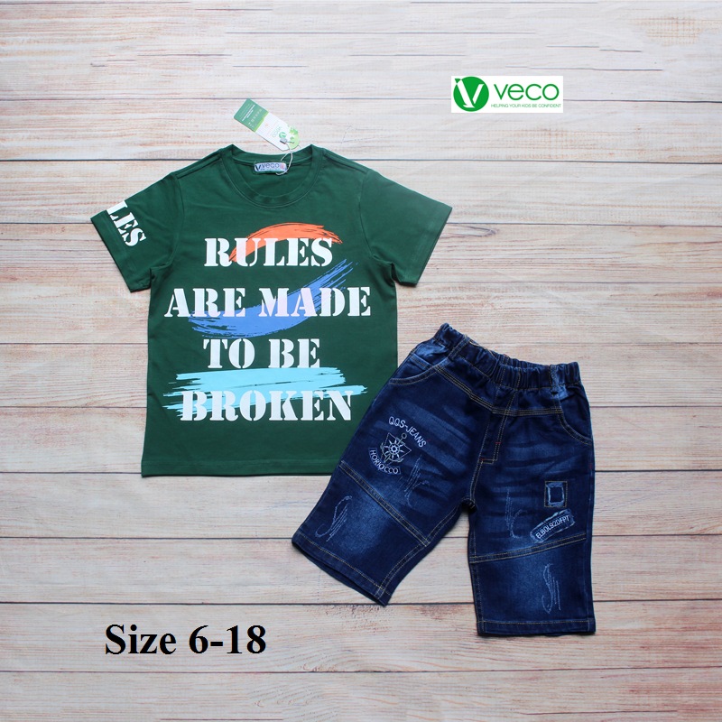 xưởng may quần áo trẻ em giá sỉ VECO - bộ jean nam Rules 50kg (2)