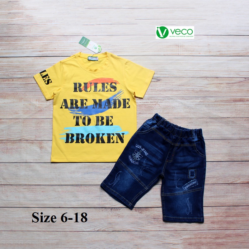 xưởng may quần áo trẻ em giá sỉ VECO - bộ jean nam Rules 50kg (6)