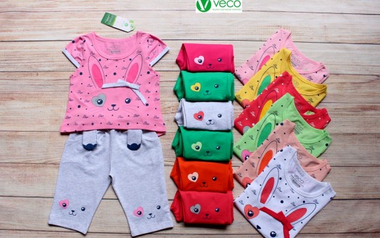 xưởng may quần áo trẻ em giá sỉ VECO - bộ lửng thỏ star dễ thương (9)