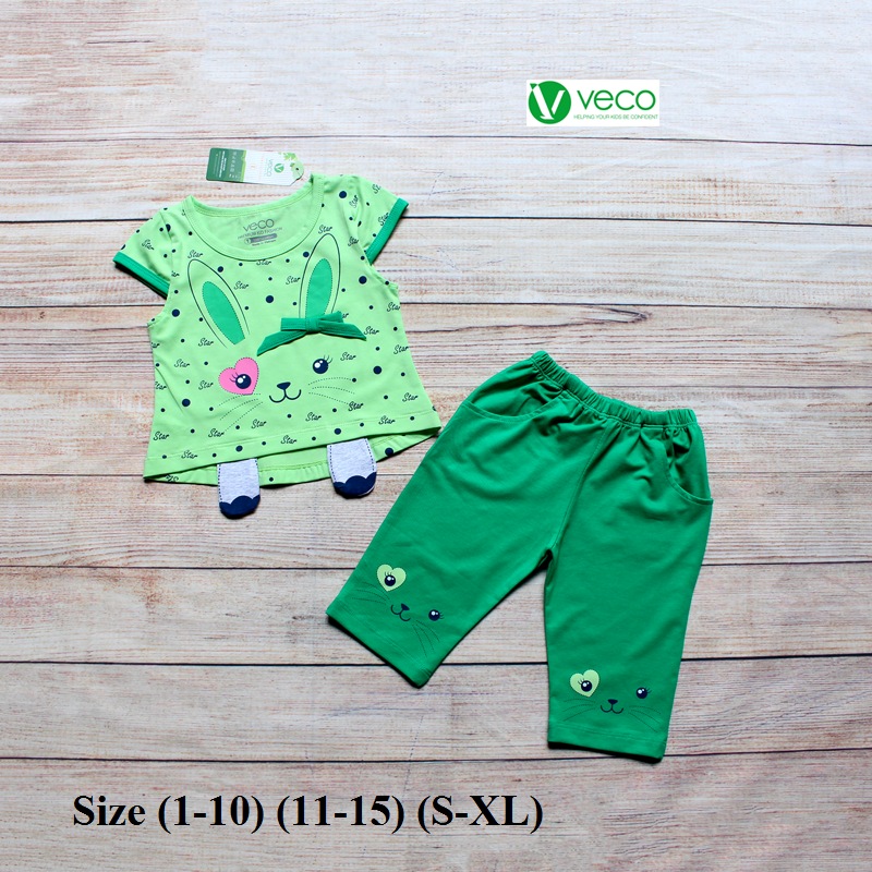 xưởng may quần áo trẻ em giá sỉ VECO - bộ lửng thỏ star dễ thương (12)