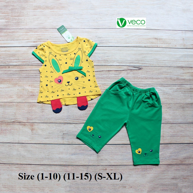 xưởng may quần áo trẻ em giá sỉ VECO - bộ lửng thỏ star dễ thương (15)