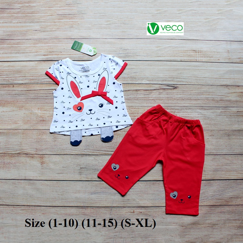 xưởng may quần áo trẻ em giá sỉ VECO - bộ lửng thỏ star dễ thương (8)