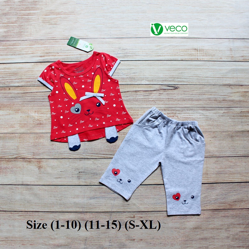 xưởng may quần áo trẻ em giá sỉ VECO - bộ lửng thỏ star dễ thương (9)