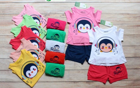 xưởng may quần áo trẻ em giá sỉ VECO - bộ sọt chim cánh cụt tai phone (9)